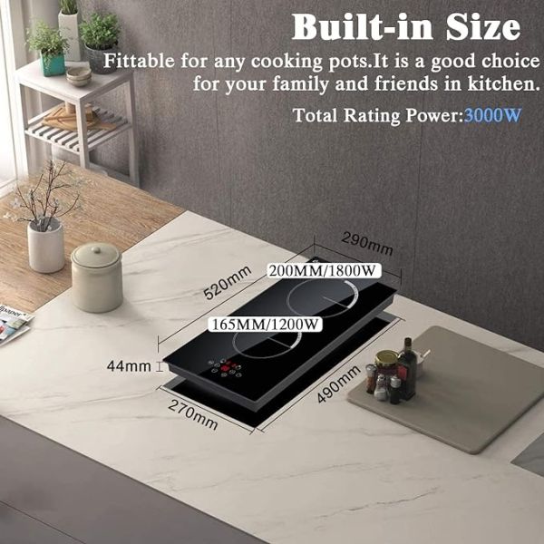 Cooksir 2 Burner Electric Cooktop